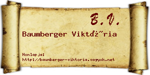 Baumberger Viktória névjegykártya
